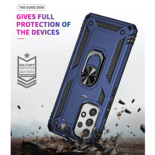 for Samsung A53 5G Case, Galaxy A53 5G Case with HD Screen Protector, [Military Grade 16ft. Drop Tested] Ring Shockproof Protective Phone Case for Samsung Galaxy A53 5G,Blue - color: Samsung Galaxy A53 5G Case Blue