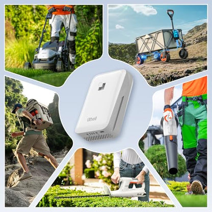 LiTHELi Portable Charger 2 * 2.0Ah Lithium Batteries 45W Max Power Bank, Suit for All U20 Power Tools and Outdoor Power Equipment(2 Packs) - color: WHITE-SE-2.0-DOUBLE