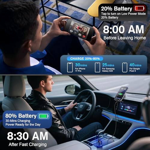 2-Pack Car Charger,93W 3 Ports Fast PD/QC 3.0 Cigarette Lighter Adapter - color: 2-Pack Black