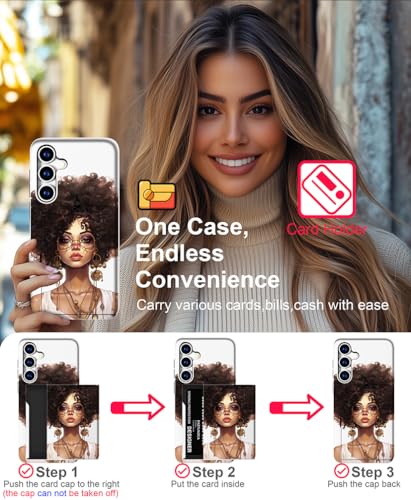 for Samsung Galaxy S24 / S25 Case - Black Woman - color: Black Woman