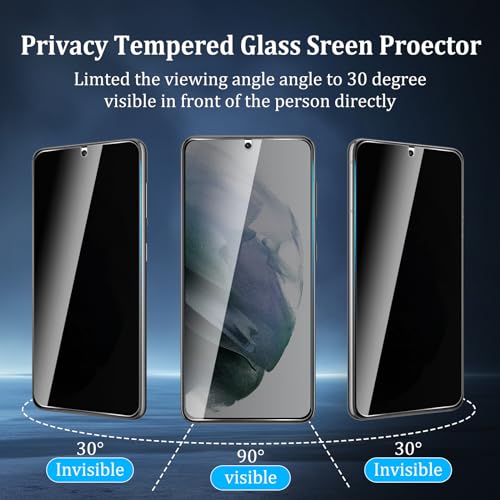 2+2 Pack Privacy Screen Protector for Samsung Galaxy S21 5G - size: Galaxy S21 2+2 Pack