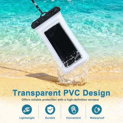 PATIKIL 3Pcs Waterproof Phone Pouch Floating No Sink Universal Cellphone Dry Bag Waterproof Phone Case for Kayaking Beach Swimming Hiking, Yellow - color: Yellow