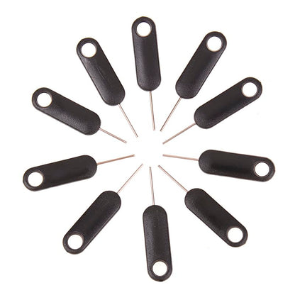 10 Pack SIM Card Pins with Keychain Hole - Universal Sim Card Tray Removal Tool