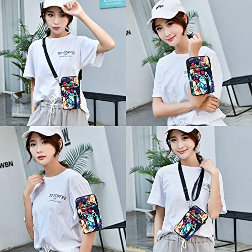 BIAOTIE Lightweight Small Crossbody bags Cell Phone Purses Travel Pouch Shoulder Bag for Women - color: Bright Flowers