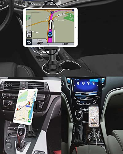APPS2Car Solid Cup Holder Tablet Mount for Car, iPad Car Mount for Truck - size: 4.7 to 12.9 inches