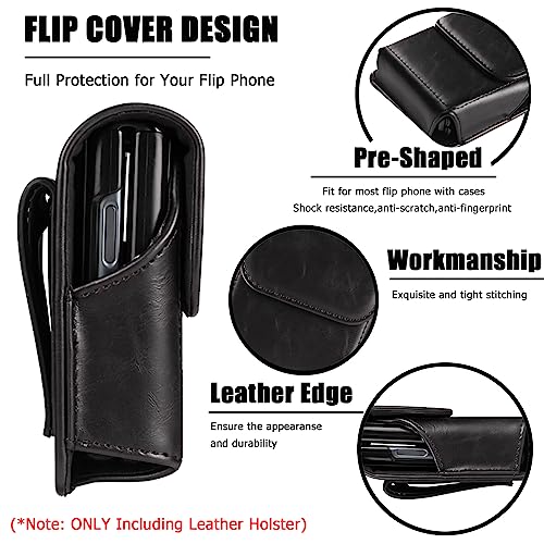 NINKI Galaxy Z Flip 8 Case Holster for Motorola Razr 2026 Holster Cover 2025/2024 / 2023 Razr Plus,Moto Razr 2026 Waist Holder Z Flip 7 6 5 4 3 Bag for Sumsung Z Flip 8 Pouch Carrier Belt Clip,Black - color: Black