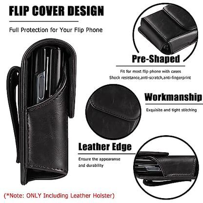 NINKI Galaxy Z Flip 8 Case Holster for Motorola Razr 2026 Holster Cover 2025/2024 / 2023 Razr Plus,Moto Razr 2026 Waist Holder Z Flip 7 6 5 4 3 Bag for Sumsung Z Flip 8 Pouch Carrier Belt Clip,Black - color: Black