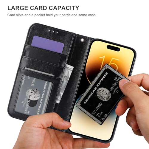 Bocasal for MagSafe Wallet Case Card Holder for iPhone 15 Pro Max Black - color: Black for MagSafe