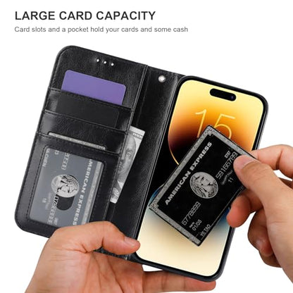 Bocasal for MagSafe Wallet Case Card Holder for iPhone 15 Pro Max Black - color: Black for MagSafe