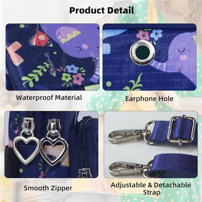 Small Crossbody Bag for Women - Mini Phone Purses with Crossbody Strap and Wallet - Nylon Arm Bag - color: B-green Plaid