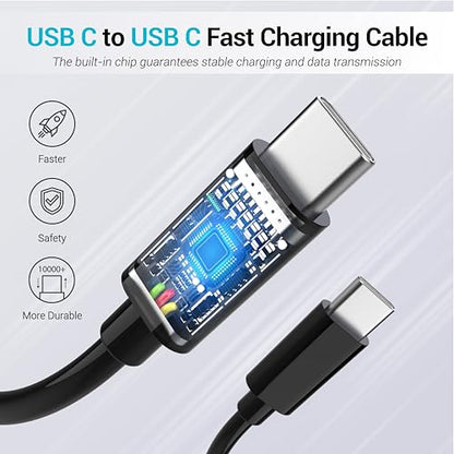 TZBAY 4-Pack (6ft 6ft 10ft 10ft) 60W USB C to USB C Fast Charging Cable - color: Black 2x6ft+2x10ft
