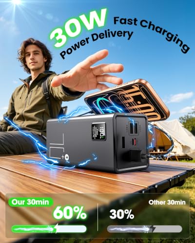 70000mAh Power Bank, 30W QC 3.0 Fast Charging Portable Charger - size: 70000mAh