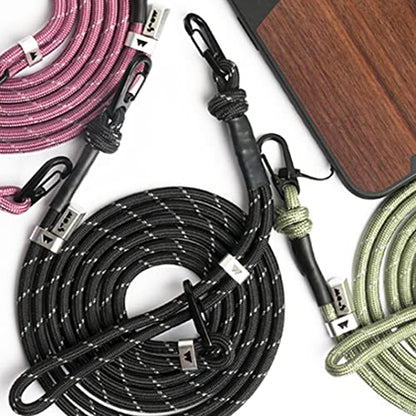Mous – Phone Lanyard Crossbody with Adjustable Anti Theft Wrist Strap – Black/Purple/Sage Green - color: Black
