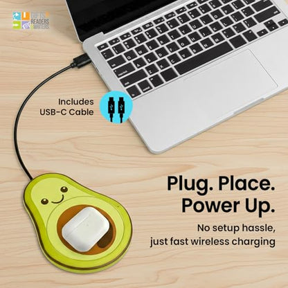 Thinking Gifts 15W Magnetic Wireless Charger, Charging Pad - Avocado - color: Avocado