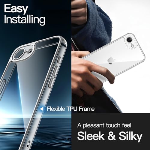 JETech Case for iPhone 17e (2026) / iPhone 16e, Non-Yellowing Shockproof Phone Bumper Cover, Anti-Scratch Clear Back, 6.1-Inch Display (Clear) - color: Clear, size: iPhone 17e/16e