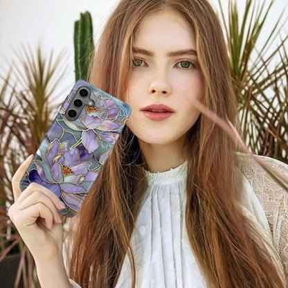 Compatible for Samsung Galaxy A17 5G Case,Double Layer Shockproof Protection Heavy Duty Phone Cover,Abstract Lotus - color: Abstract Lotus, size: A17