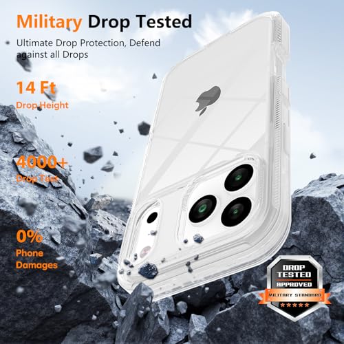 TUTUKII for iPhone 17 Pro Max Case Clear | Heavy Duty Shockproof, Anti-Drop, Anti-Yellow,Triple-Layer Transparent Protective Phone Cover, 6.9" - color: Clear, size: iPhone 17 Pro Max 6.9"
