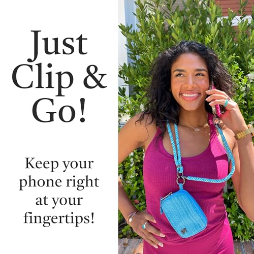 Save the Girls Active Phone Lanyard Crossbody Rope Strap with Wallet, Aqua - color: Aqua