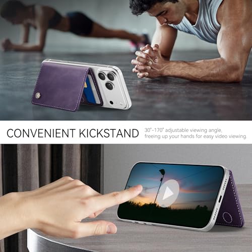 Defencase for Magsafe Wallet Magnetic Card Holder RFID Blocking, R-Purple - color: Retro Purple