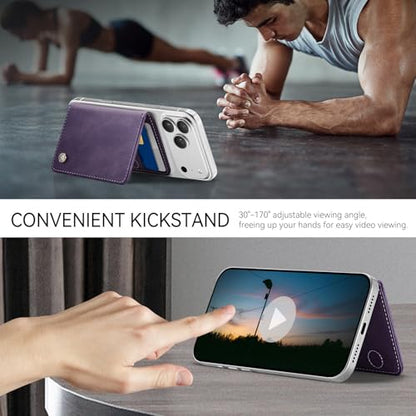 Defencase for Magsafe Wallet Magnetic Card Holder RFID Blocking, R-Purple - color: Retro Purple