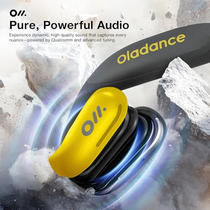 Oladance OWS Sports True Wireless Open-Ear Headphones, IPX8, 15H Playtime - color: Yellow