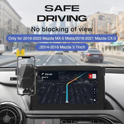 Mazda CX-3 16-21/Mazda 3 14-16/MX-5 Miata 16-23 Car Phone Holder 7" Screen - size: For CX-3/MX-5 Miata