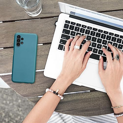 kwmobile Case Compatible with Samsung Galaxy A13 4G Case - Soft Slim Metallic TPU Silicone Cover - Metallic Caribbean Blue - color: Metallic Caribbean Blue, size: Galaxy A13 4G