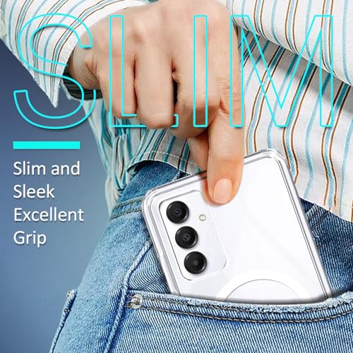 YZB Magnetic for Samsung Galaxy A36-5G Case, Clear | Compatible with MagSafe | Slim Fit Lightweight Shockproof, Military-Grade Protection, Yellowing Resistant Scratch-Resistant Back - color: Crystal Clear, size: Galaxy A36 5G