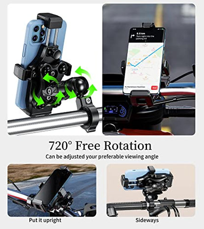 Kewig Motorcycle Phone Mount with Vibration Dampener & Secure Lock