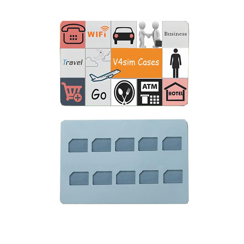10 Slots Micro SD Card Case Holder Storage Organizer, Ultra Slim Credit Card Size Lightweight Portable TF MSD Memory Card Storage (Style A)