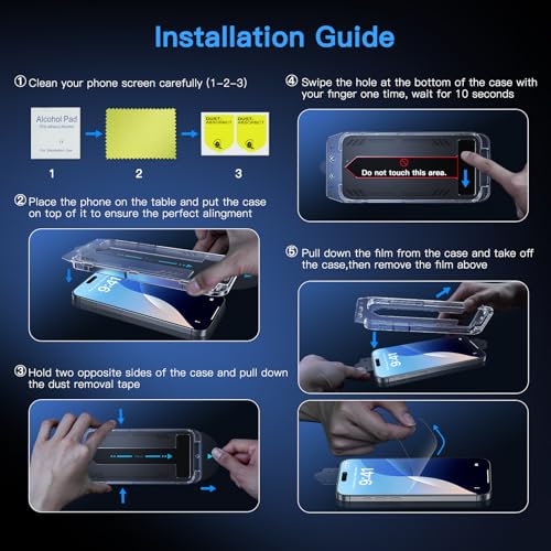 Uyiton for iPhone 16 Pro Max Screen Protector (Anti-Blue Light) - size: iPhone 16 Pro Max - 6.9 inch