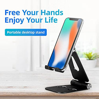 cocopar Monitor Stand Adjustable Desk Mobile Phone Holder Fully Foldable Aluminum Compatible for Smartphone Portable Monitor iPad iPhone 12 Pro Mini Nintendo Switch Tablets