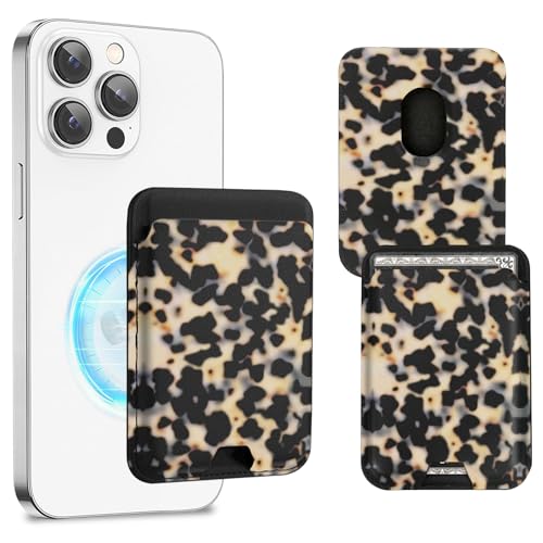 Compatible with Magsafe Wallet Magnetic Card Holder, (Tortoise Shell) - color: Tortoise Shell