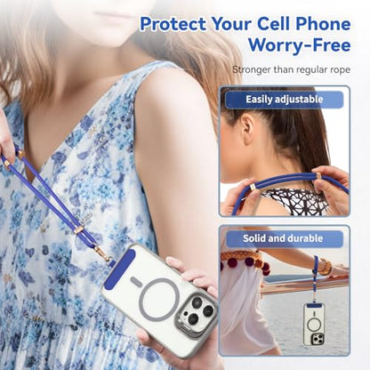 VVAAGG Cell Phone Lanyard for iPhone Crossbody Phone Strap - color: Blue