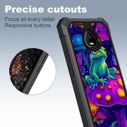 for Schok Volt Sv67q Sv67332 Case with Screen Protector, Military Grade Drop Protection, Dual Layer Hybrid Shockproof Protection TPU Phone Case for Schok Volt Sv67q, Mushroom Frog - color: Mushroom Frog