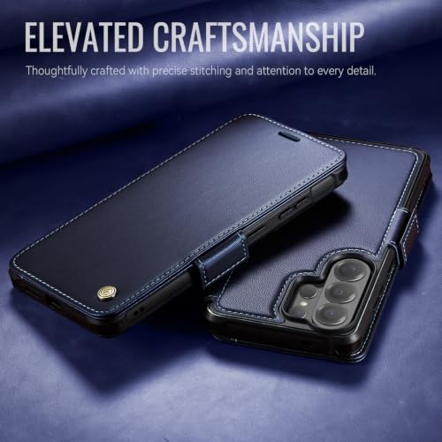 for Samsung S26 Ultra Slim Case Wallet Wireless Charging, Deepblue - color: Deep Blue, size: Samsung Galaxy S26 Ultra