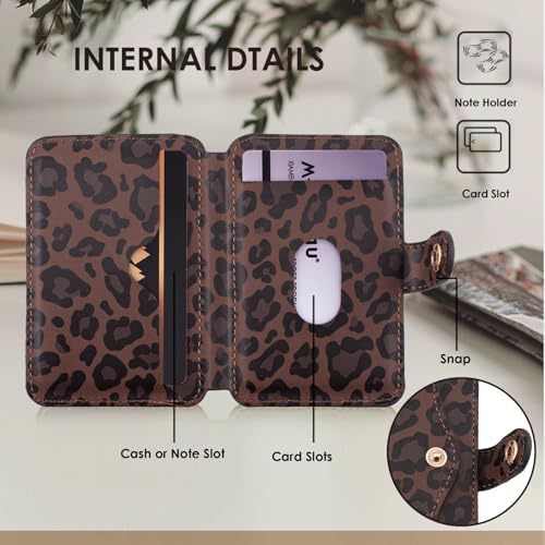 M-Plateau Credit Card Holder For Cell Phone With Slim Adhesive - color: Leopard Print