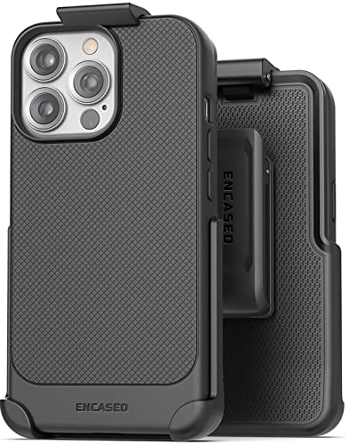 Encased Thin Armor Designed for iPhone 13 Pro Max Belt Clip Case, Slim Fit Phone Case with Holster (iPhone 13 Pro Max) - size: iPhone 13 Pro Max