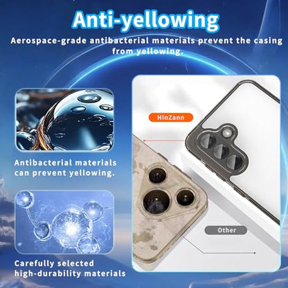 for Samsung Galaxy A36 5G TPU Phone Case (Transparent Black) | Transparent TPU Smartphone Case, Anti-Fingerprint, Shockproof, Ultra-Thin Durable Protective Cover for Samsung Galaxy A36 - color: Transparent black