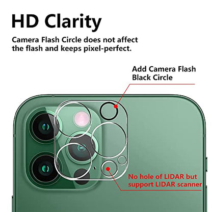 3PCS Rear Back Camera Lens Protector Tempered Glass for iPhone 13 Pro/13 Pro Max - HD Clear Full Coverage Guard - color: for iPhone 13 pro/13 pro max transparent