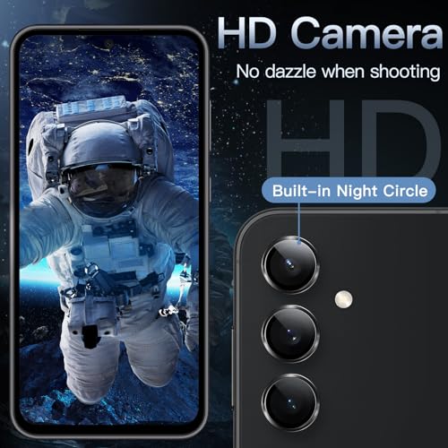 JETech Camera Lens Protector for Samsung Galaxy S23 FE, Black, 1 Set