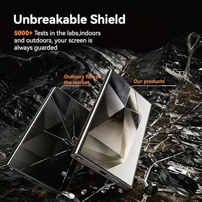 3+2+1 Pack Privacy Screen Protector Compatible for Samsung Galaxy S25 Ultra, Tempered Glass with Camera Lens Protector & Phone Case, Easy Install Frame, 9H Hardness, Bubble-Free, Anti-Spy 28° Viewing Angle, Full Coverage, Case Friendly - size: Galaxy S25