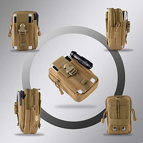 Tactical Waist Belt Bag | Universal Outdoor EDC Military Holster Wallet Pouch Phone Case Gadget Pocket for iPhone X 8 7 6 6s Plus Samsung Galaxy S8 S7 S6 S5 S4 S3 Note 8 5 4 3 2 LG HTC - color: Orange