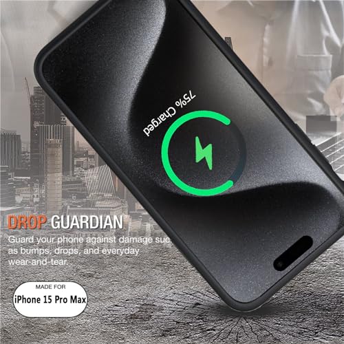 Battery Case for iPhone 15 Pro Max,12000mAh Rechargeable Portable Charging Case with Wireless Charging Compatible for iPhone 15 Pro Max (6.7 inch) with Carplay Extend Battery Pack Charger Case (Black) - size: iPhone 15 Pro Max -12000mAh