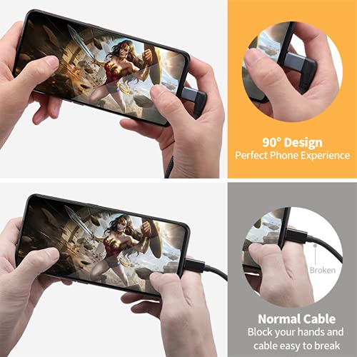 Right Angle USB C Extension Cable 0.6FT, USB-C 3.2 Male to Female Cable - color: GRAY, size: 0.6FT