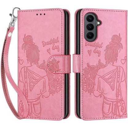 for Samsung Galaxy S26 5G Wallet case, Pink-Girl | 3 Card Holders, Kickstand, Shockproof TPU Shell, PU Leather, Magnetic Closure, Protective Flip Folio Cover, Women - color: 1
