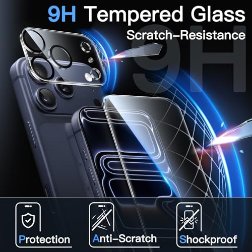 JETech Screen Protector for iPhone 17 Pro, 2+2 Pack - size: iPhone 17 Pro