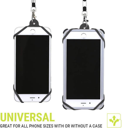 Gear Beast Universal Crossbody Cell Phone Lanyard Compatible with iPhone, Galaxy & Most Smartphones, Phone Case Holder & Cross Body Strap Black - color: Black