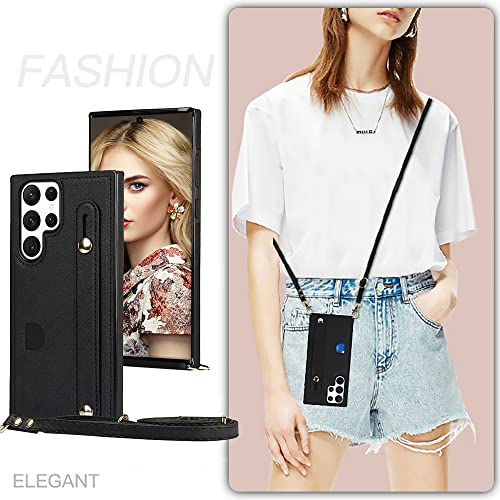 CCSmall Crossbody Case for Samsung Galaxy S23 Ultra w Card Holder KB Black - color: Black, size: Galaxy S23 Ultra