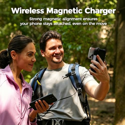 BLAVOR Solar Power Bank Built-in Retractable Cable 20000mAh - color: Black